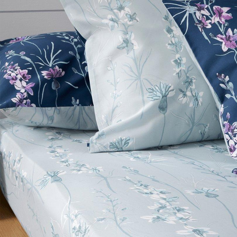Leila Fitted Sheet Navy 150x200 cm in Kuwait Buy Online