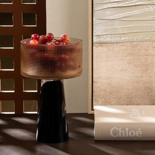 Buy Cubes footed bowl brown 18x18x29. 5 cm in Kuwait