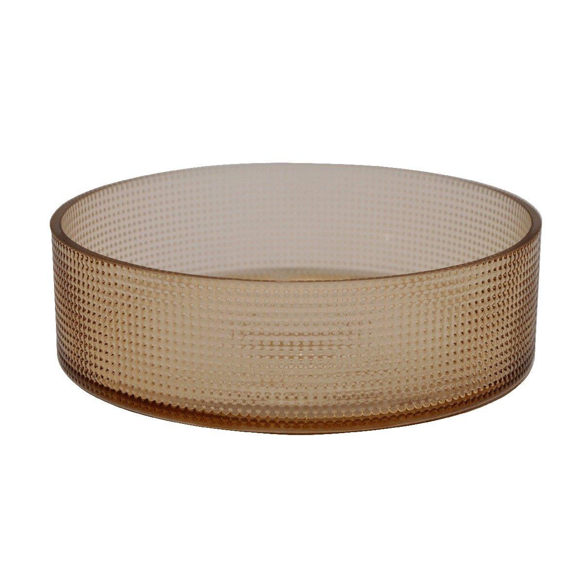 Buy Cubes serving bowl brown 23. 5x23. 5x7 cm in Kuwait