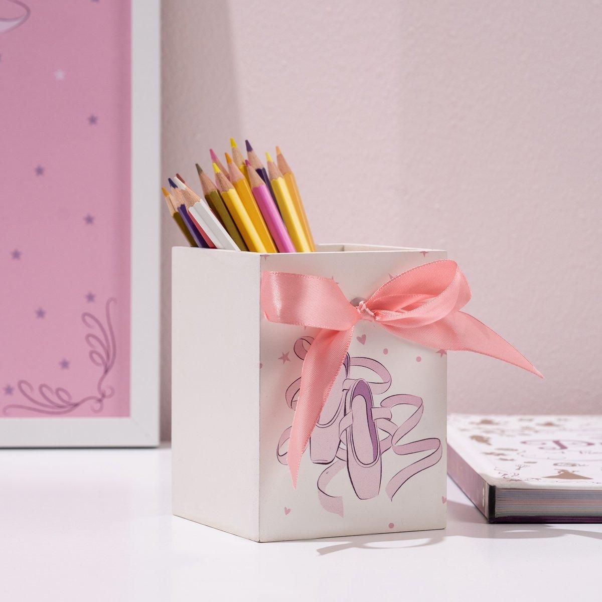 Buy Ballet kids pencil holder purple 9x9x12 cm in Kuwait