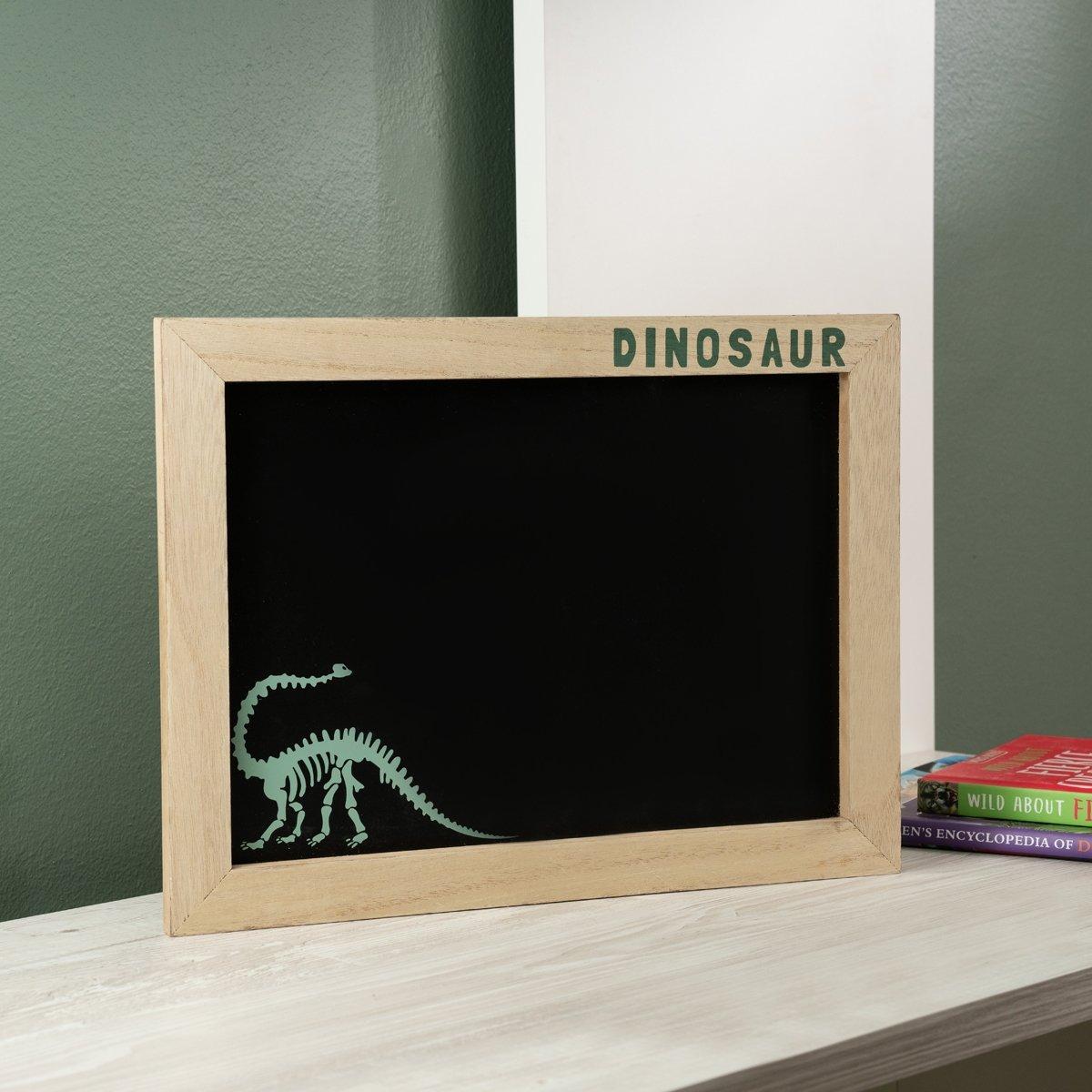 Buy Dino kids chalk board black 40x30x1. 5 cm in Kuwait