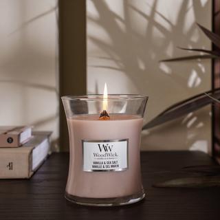 Buy Woodwick vanilla & sea salt scented candle in Kuwait