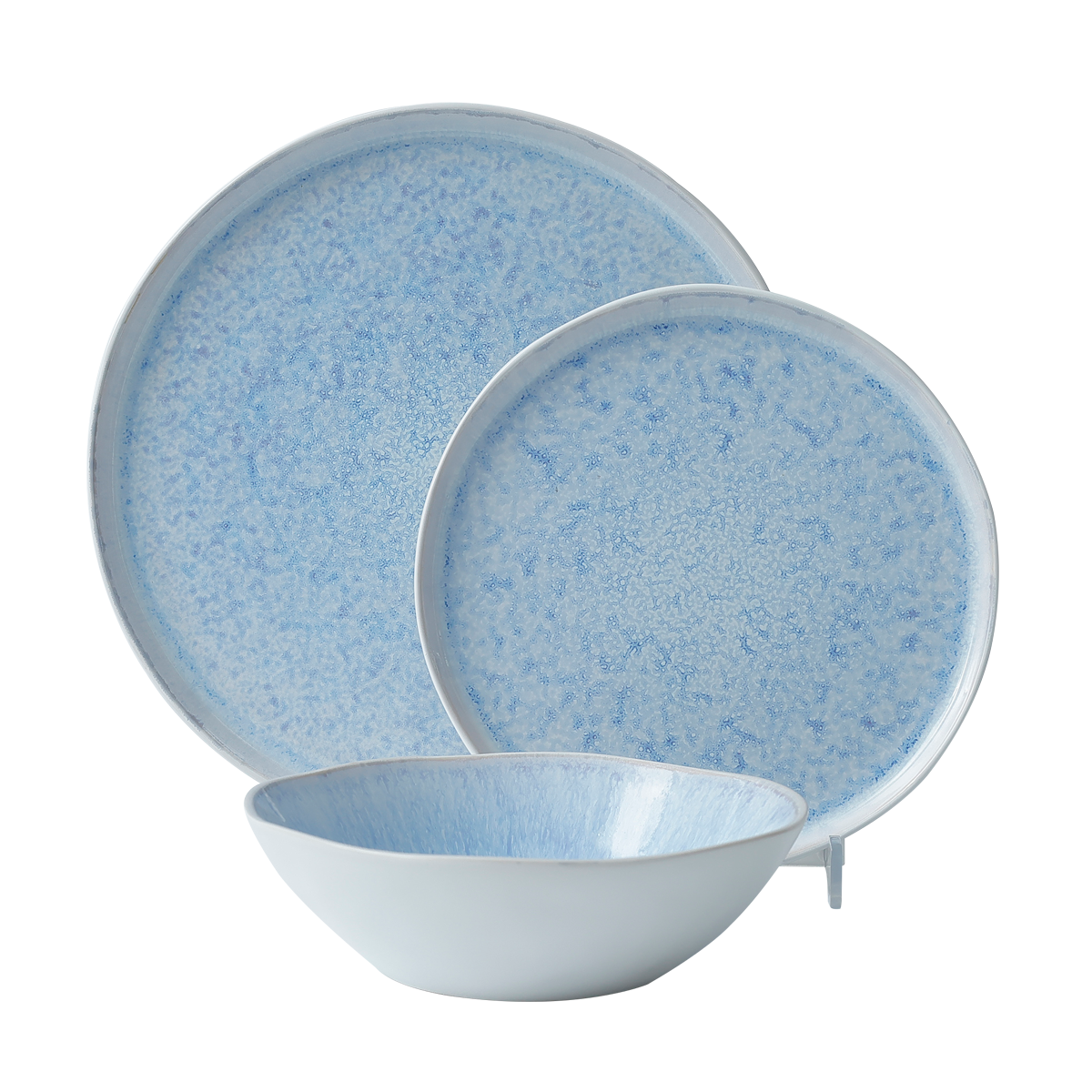 Glaze Stoneware Dinner Set 18Pcs Blue