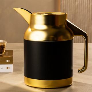 Buy Nova coffee server stainless steel d/w gold & black 1. 5 ltr in Kuwait