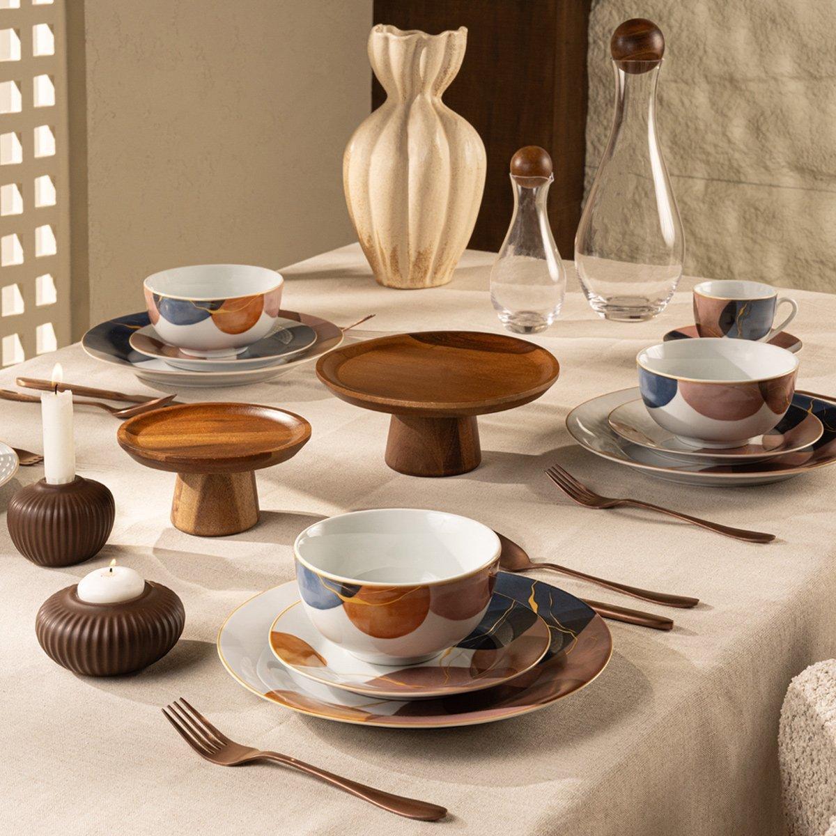 Buy New abstract porcelain dinner set 36pcs in Kuwait