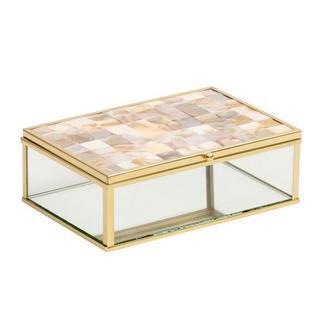 Buy Pearl deco box beige 15x10x5 cm in Kuwait