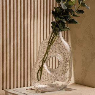 Buy Formless vase clear 17x9. 5x25. 5 cm in Kuwait