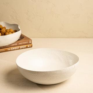 Buy Crate serving bowl steel white 20x20x10 cm in Kuwait