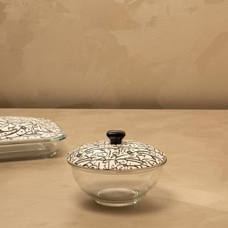 Buy Script glass buffet dish black 20. 6x14. 5 cm in Kuwait