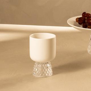 Buy Diamond cone candle holder white 8. 5x8. 5x13. 1 cm in Kuwait