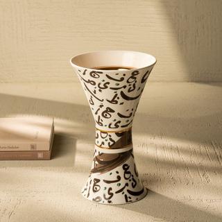 Buy Harf mubkhar ceramic silver 11. 5x11. 5x18. 8 cm in Kuwait