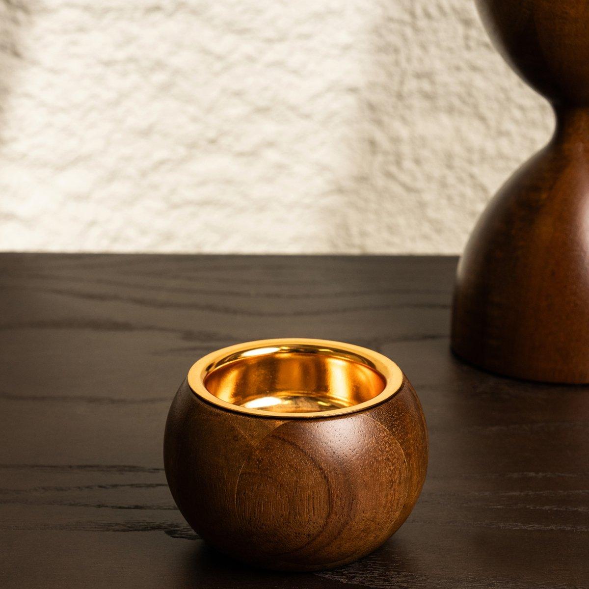 Wood Mubkhar Brown D:7 H:4.8 cm