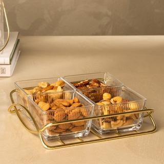 Buy Ribbed section server gold 20. 5x20x5 cm in Kuwait