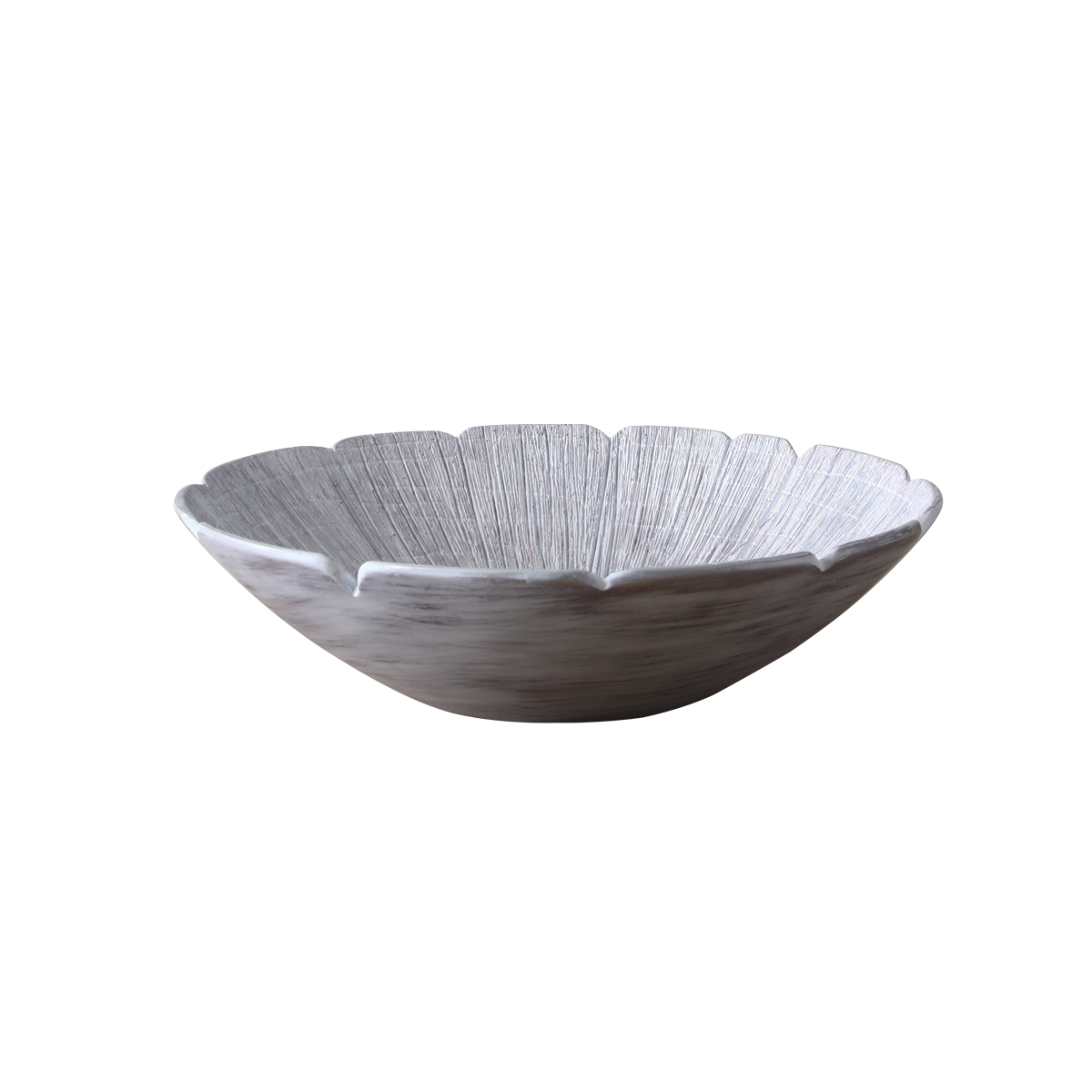 Buy Wood deco bowl white 31x8. 5 cm in Kuwait