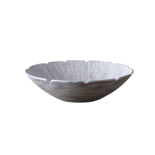 Buy Wood deco bowl white 31x8. 5 cm in Kuwait