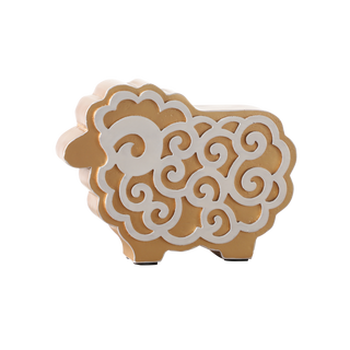 Buy Sheep decoration gold 20x5. 5x15. 5 cm in Kuwait