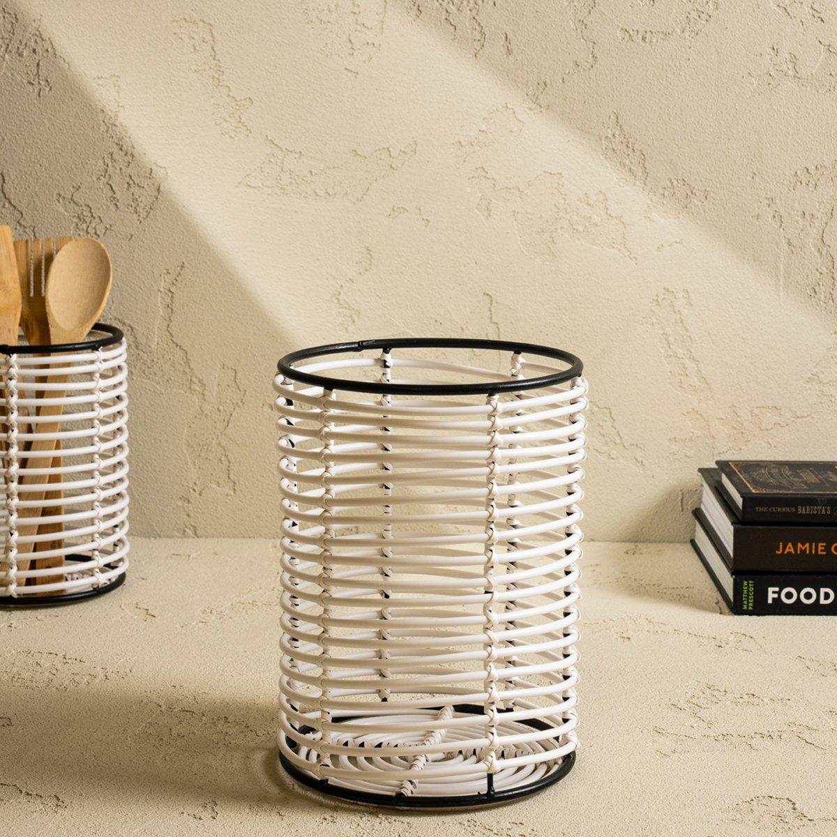 Buy Astrid utensil holder white d23 cm in Kuwait