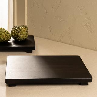 Buy Ruby wood footed server black 22. 8x25x4 cm in Kuwait