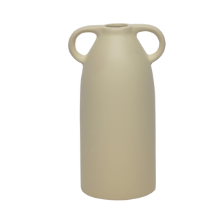 Buy Roma ceramic vase matte beige 11. 3x9x20 cm in Kuwait