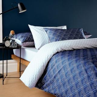 Buy Rene 3 pcs printed duvet cover set blue 240x260 cm in Kuwait