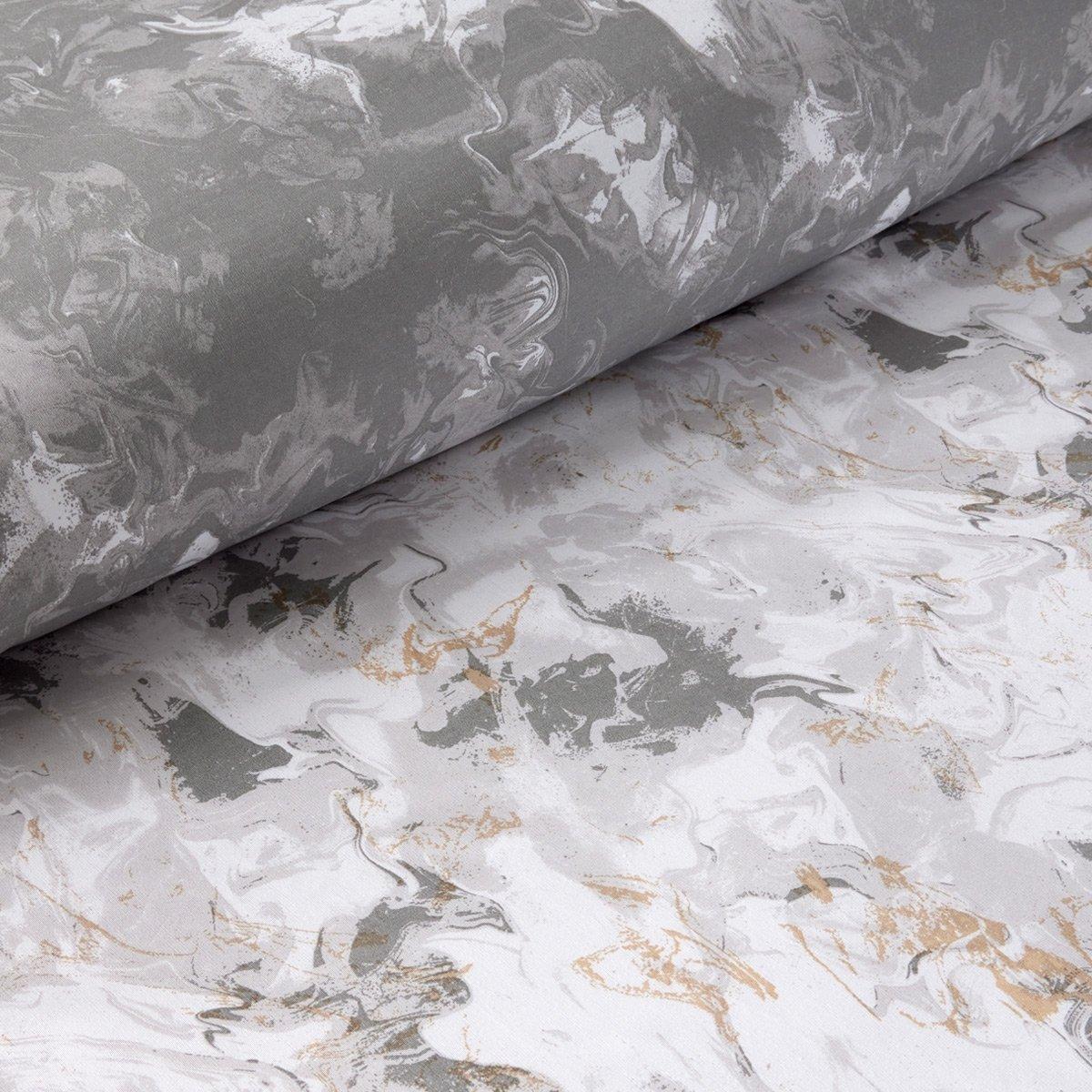 طقم غطاء لحاف مطبوع لافا 3 قطع رمادي 240×260 سم