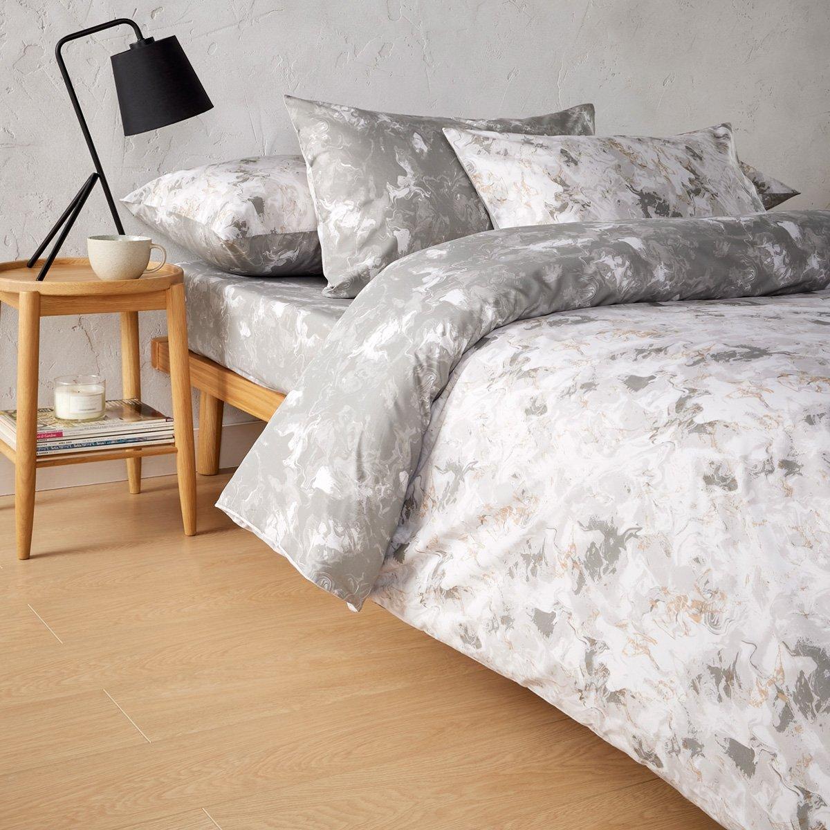 Lava 3 Pcs Printed Comforter Set Grey 200X200 cm