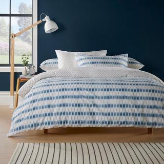 Buy Kasuri 3 pcs printed comforter set blue 200x200 cm in Kuwait