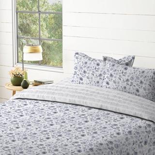 Buy Hyde 5 pcs printed duvet cover set grey 220x240 cm in Kuwait