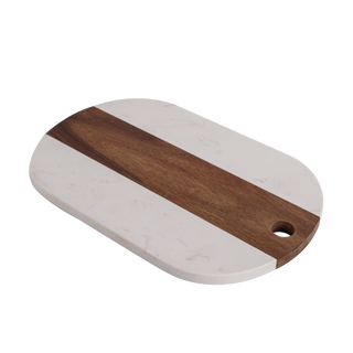 Buy Luna oval serving board white 30x20 cm in Kuwait