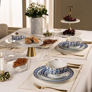 Buy Alheirat dinner set 18pcs blue in Kuwait