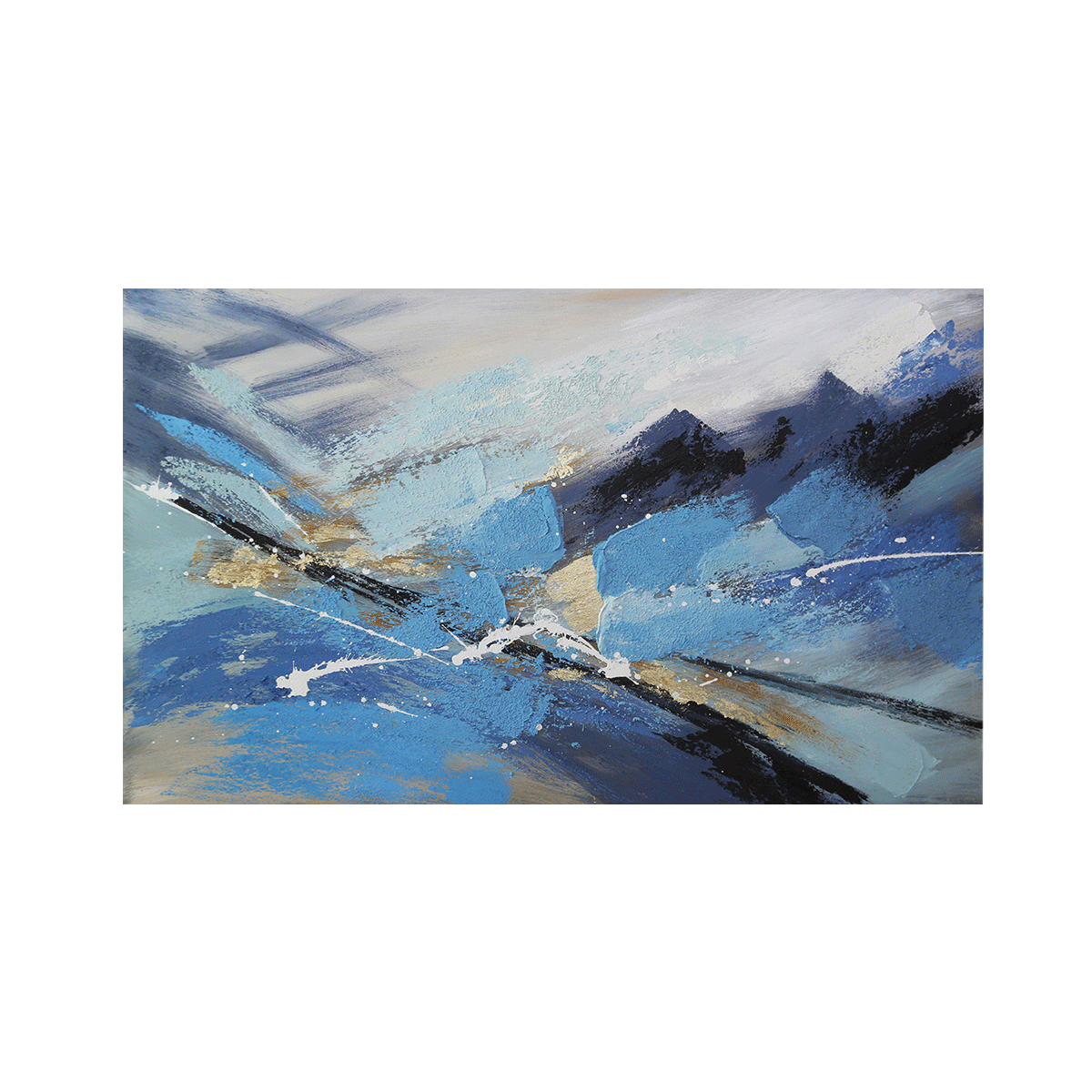 لوحة زيتية ريفر خضراء 150×90 سم