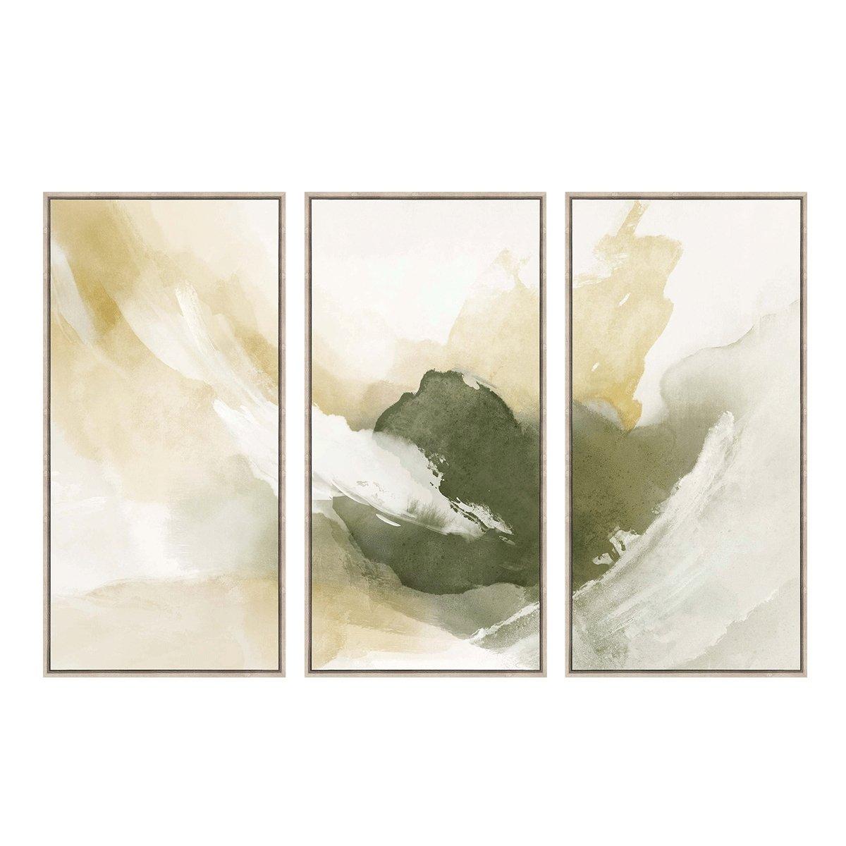 Olivia Framed Art Green S/3 60X120 cm