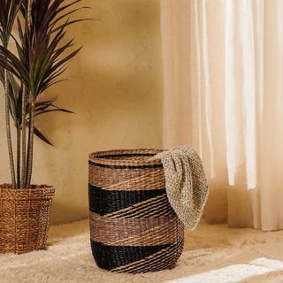 Buy Elle laundry basket grey h38. 5 cm in Kuwait