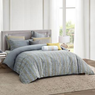 Buy Ibiza 8 pcs embroidered comforter set grey 260x270 cm in Kuwait