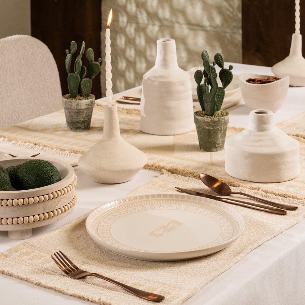 Sada Carve Dinner Set 18Pcs Beige