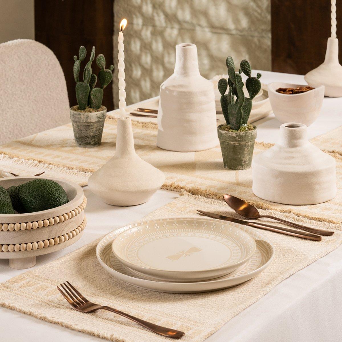 Sada Carve Dinner Set 18Pcs Beige