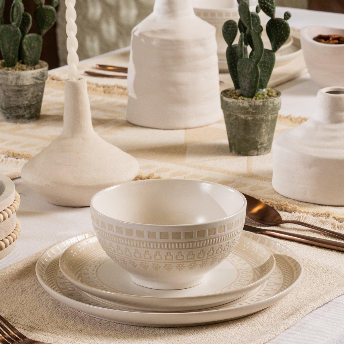 Sada Carve Dinner Set 18Pcs Beige