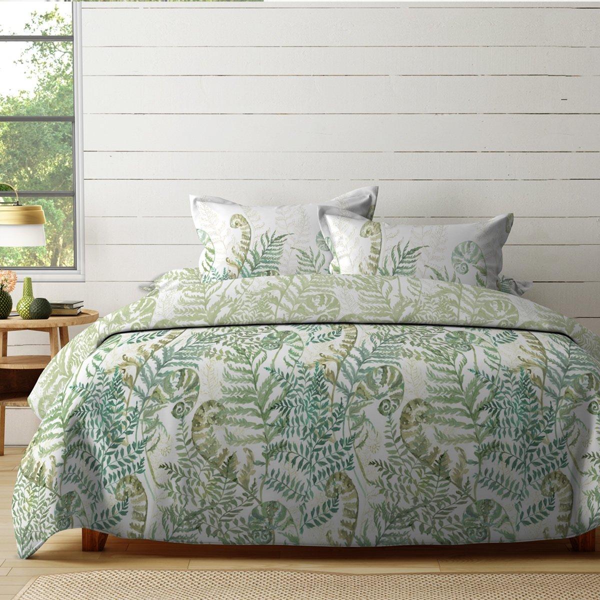 Buy Pteris 5 pcs comforter set green 200x200 cm in Kuwait