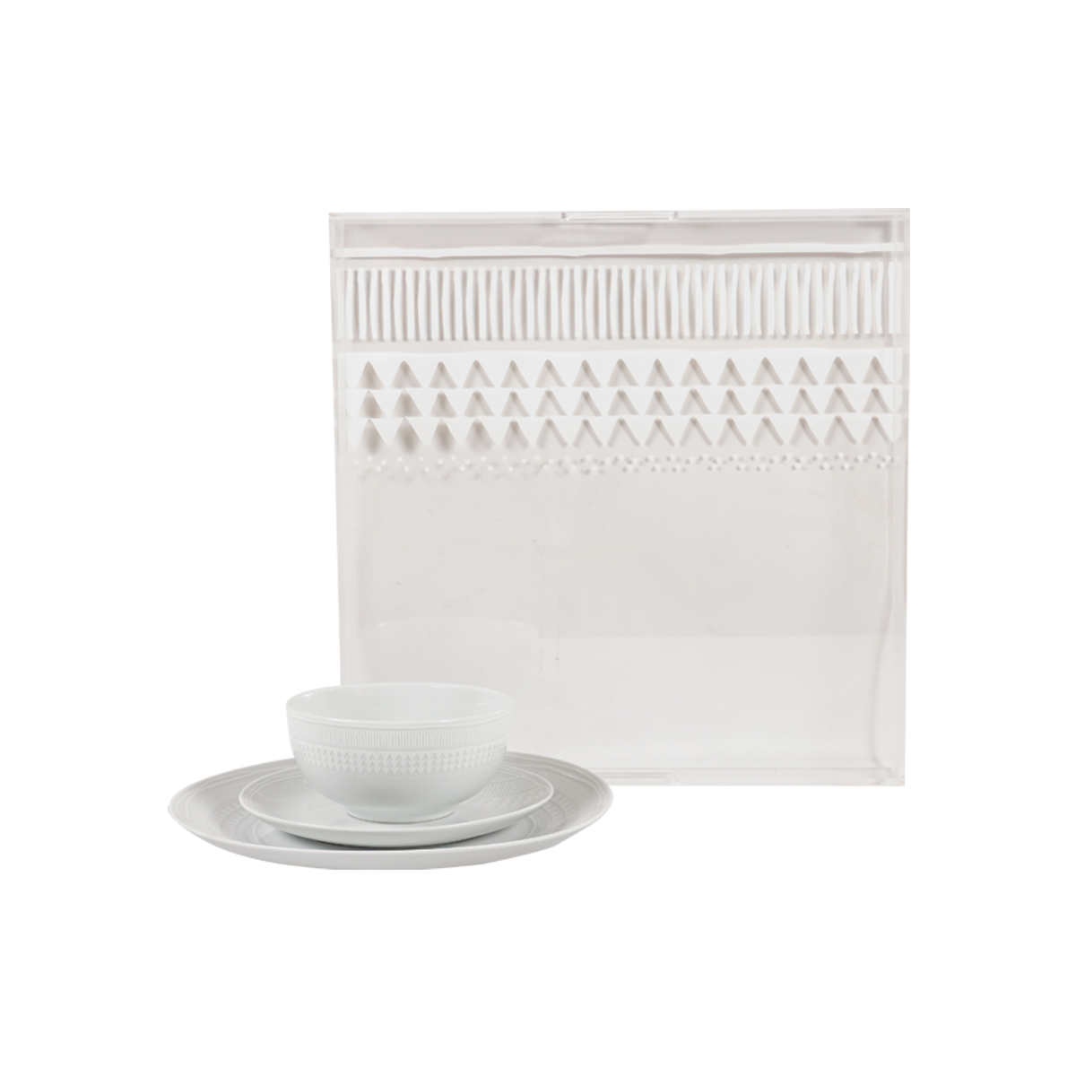 Boho Dinner Set White 18Pcs