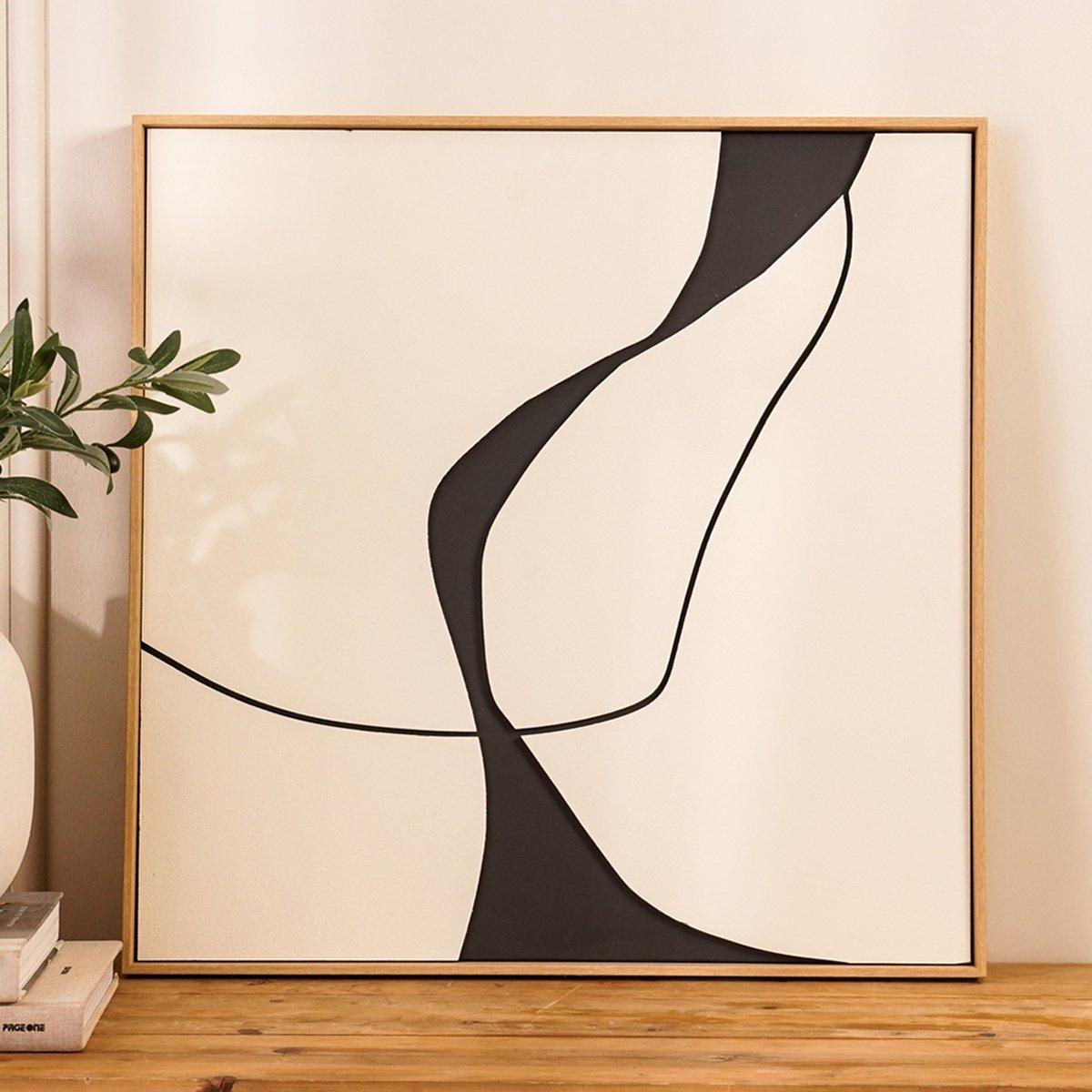 Waze 3D Art with Relief Beige 60X60 cm