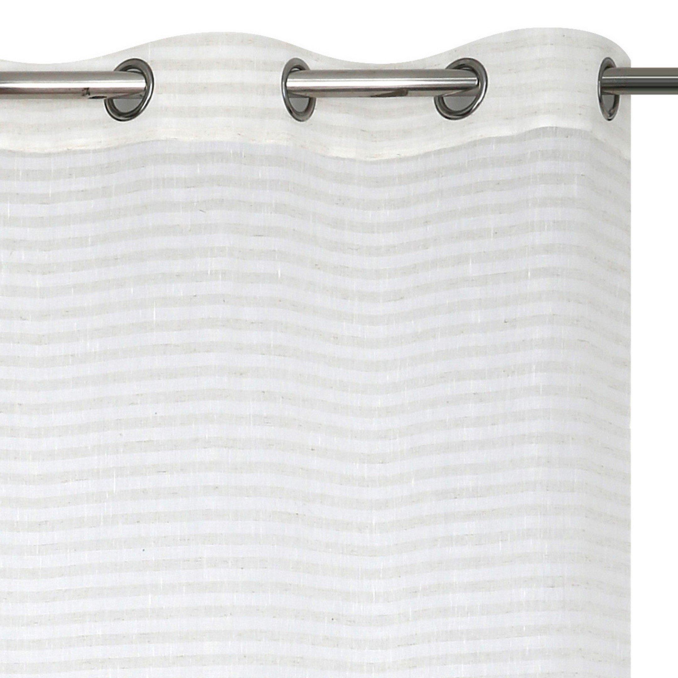 Lucy Voile Curtain Pair White 140 X 300 cm  