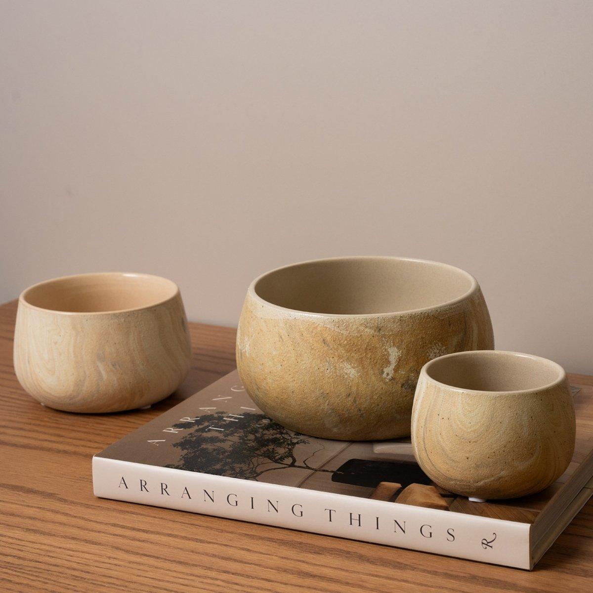 Dubbie Pot Beige 9X9X6.7 cm