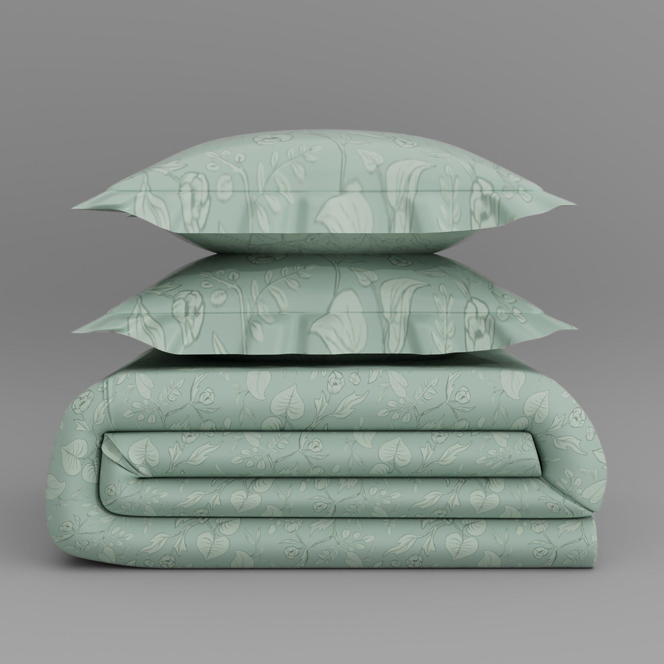 Plant 5Pcs Comforter Set Beige 200X200 cm