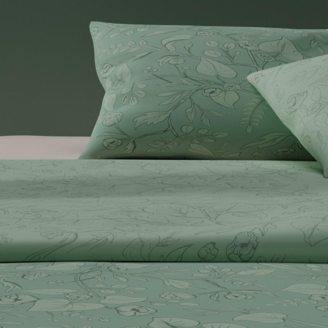 Plant 5Pcs Comforter Set Beige 240X260 cm