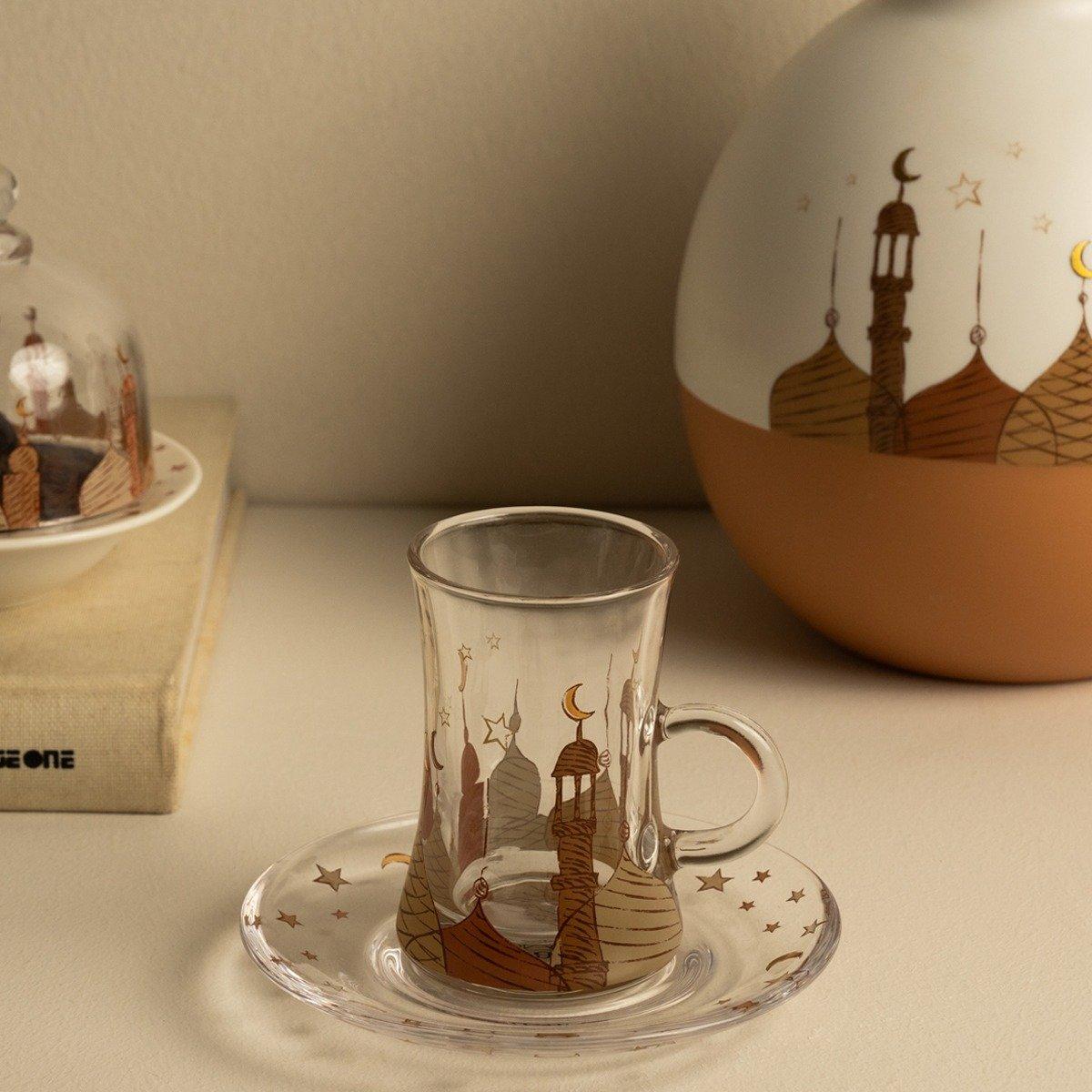 سعر Omniya Glass Istikana Set 6Pcs Beige في الكويت - اكسايت