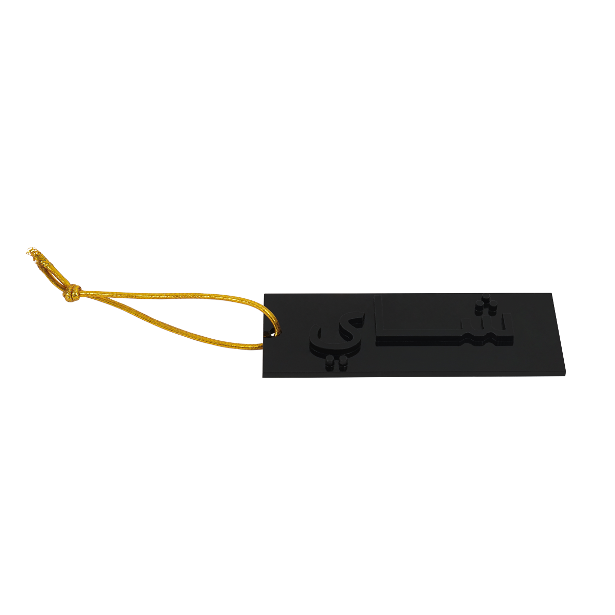 Acrylic Tea Tag Black 3.5X0.1X10 cm