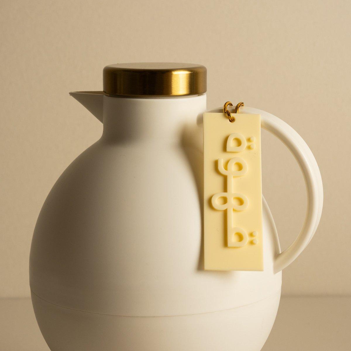 Acrylic Coffee Tag White 3.5X0.1X10 cm