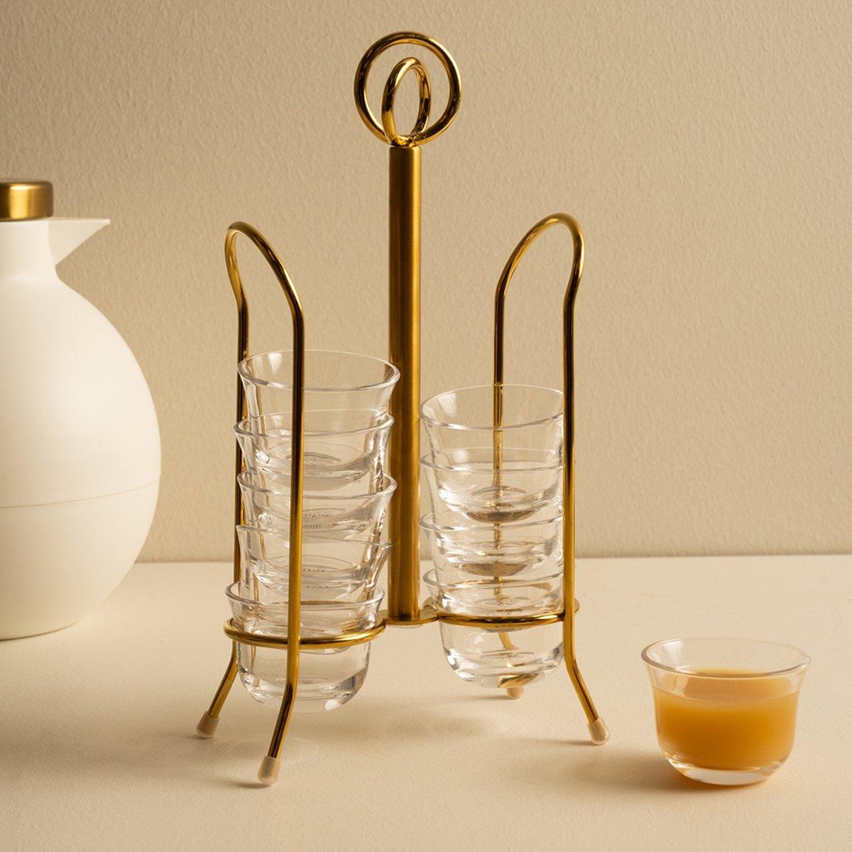 Zwei Glass Gahwa Set 11Pcs Gold