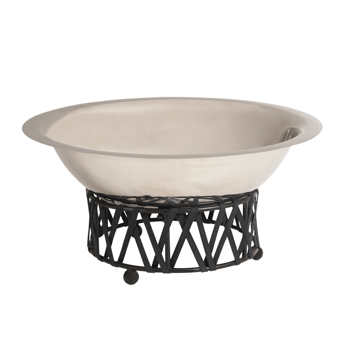 Ribbon Salad Bowl Black 24 cm