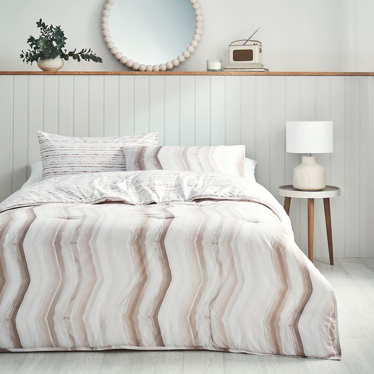 Dunes Printed 3Pcs Comforter Set Beige 200X200 cm 